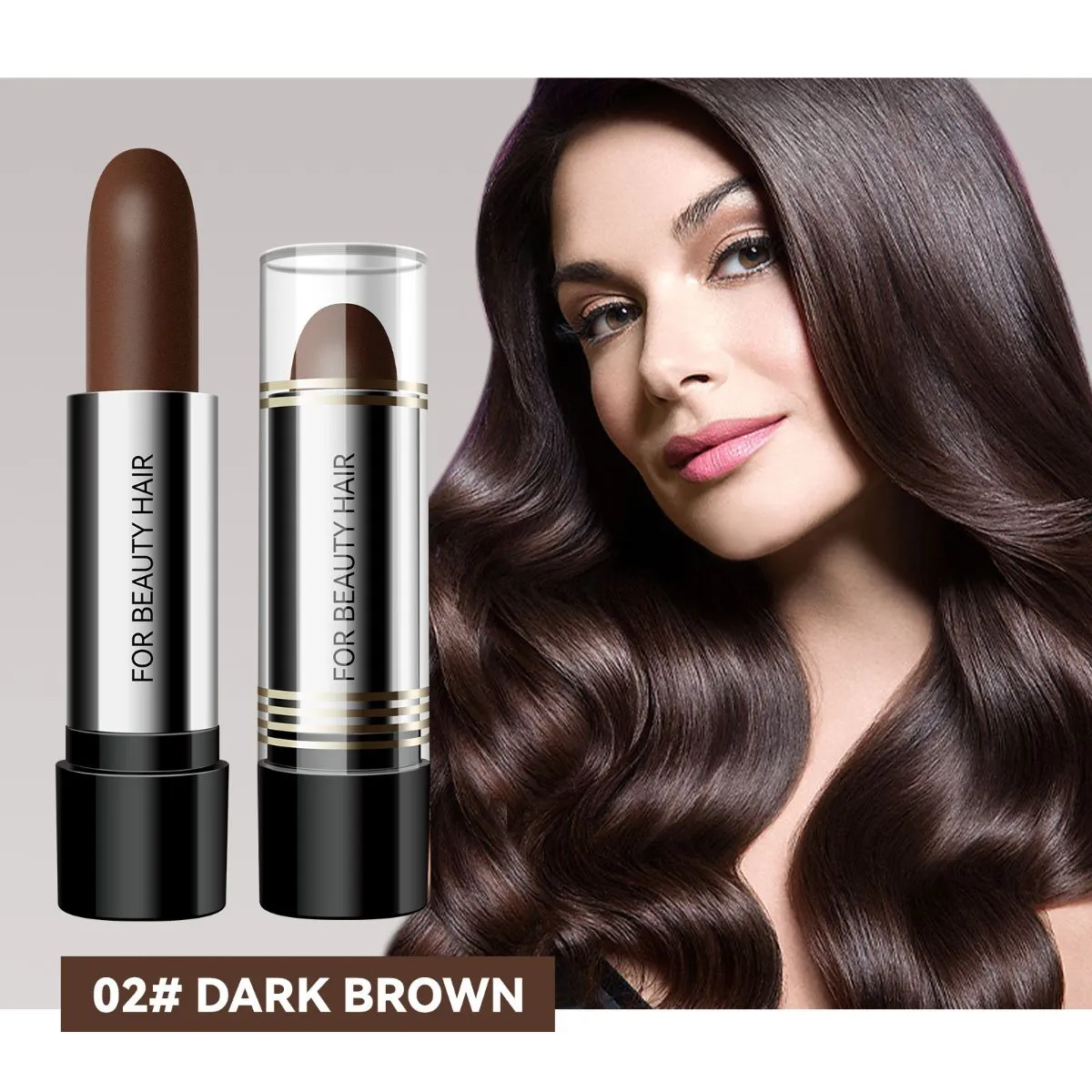 Disposable Root Touch-Up Pen – Temporary Gray Hair Concealer Stick, Twist-Up Natural Black Hair Color for Instant Coverage, Plant-Based Travel-Friendly